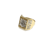 10K Yellow Gold Franc Mason Ring FMR_005 - WORLDSTARBLING