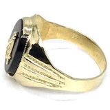 10K Yellow Gold Franc Mason Ring FMR_006 - WORLDSTARBLING