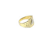 10K Yellow Gold and White Franc Mason Ring FMR_008 - WORLDSTARBLING