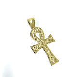 Ankh Egyptian Cross Pendant in 10K Gold Diamond Cut GAP-010 - WORLDSTARBLING