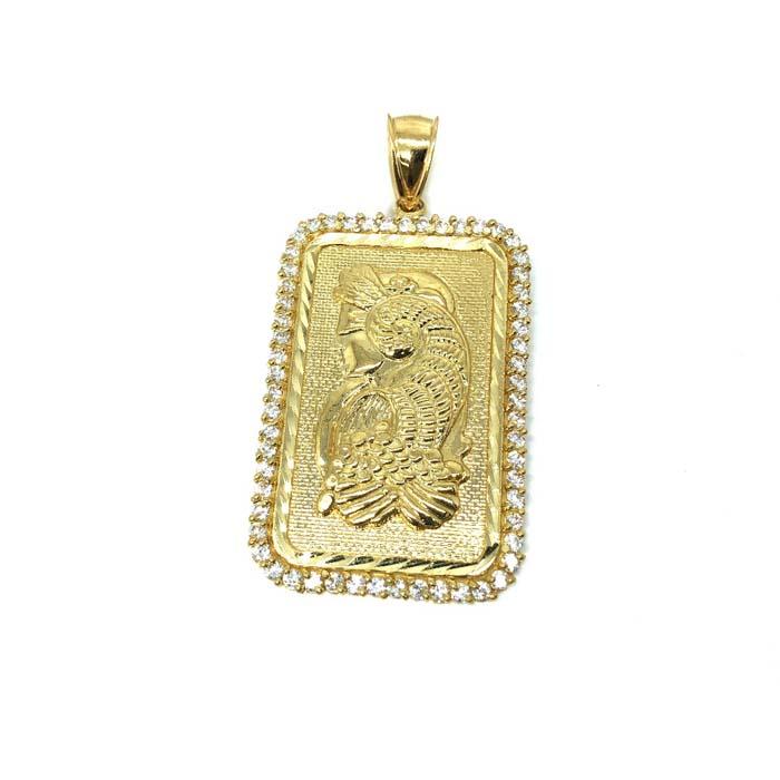 10K Yellow gold pendant Lady Fortuna | LFG-006 – WORLDSTARBLING