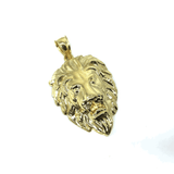 10K Yellow Gold Lion Head Pendant with diamond cut XXL LGP-011 - WORLDSTARBLING