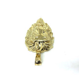10K Yellow Gold Lion Head Pendant with diamond cut XXL LGP-011 - WORLDSTARBLING