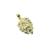 10K Yellow Gold Lion Pendant with Diamond Cut M LGP-013 - WORLDSTARBLING