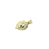 10K Yellow Gold Lion Pendant with Diamond Cut LGP-015 - WORLDSTARBLING