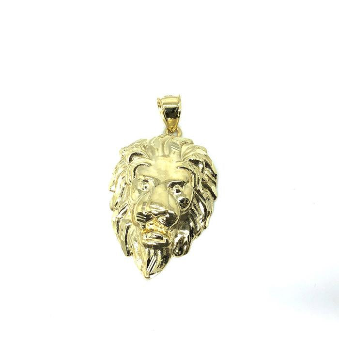 10K Lion Head Gold Pendant with Diamond Cut XL LGP-016 - WORLDSTARBLING