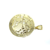 10K Yellow Gold The Wolrd Is Yours Globe Pendant XL MPG-384 - WORLDSTARBLING