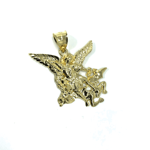 Men's Gold Angel Pendant MPG-398 - WORLDSTARBLING
