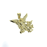 10K Yellow Gold Angel Pendant L MPG-399 - WORLDSTARBLING