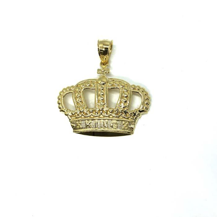 10K King Crown Gold Pendant | Gold Pendant | RGP-002 - WORLDSTARBLING