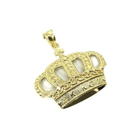 10K Gold Crown King Pendant RGP-003 - WORLDSTARBLING