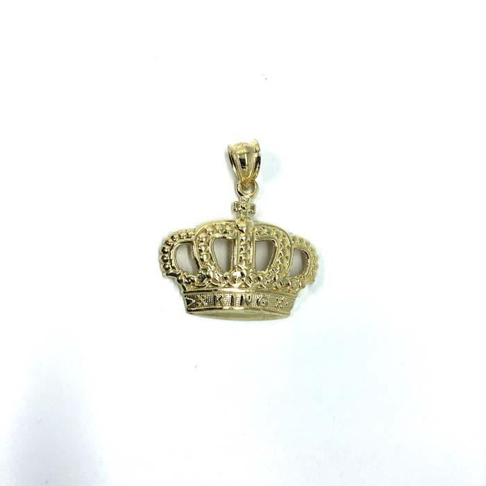 10K Gold Crown King Pendant RGP-005 - WORLDSTARBLING