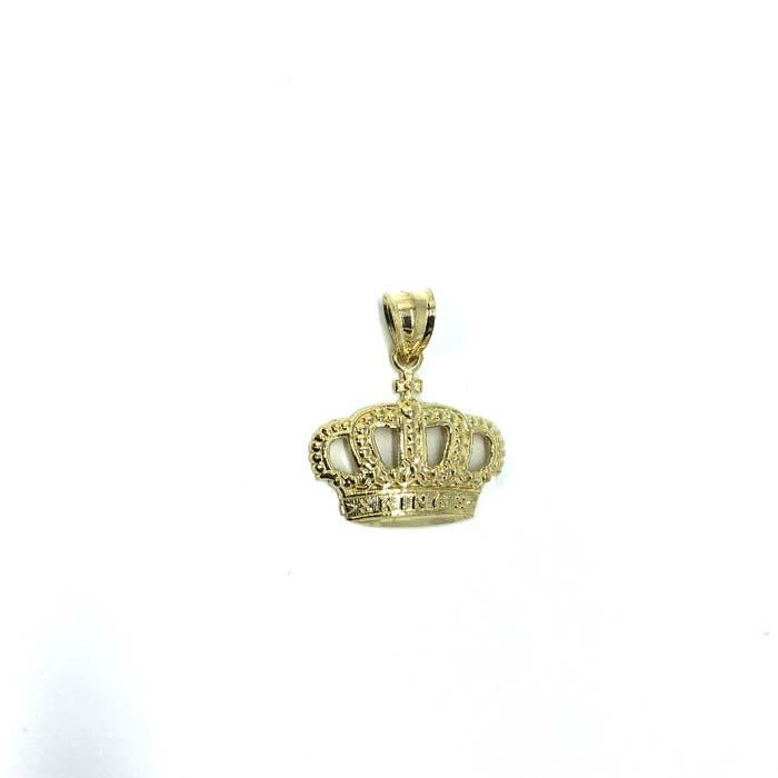 10K Gold Crown King Pendant RGP-006 - WORLDSTARBLING