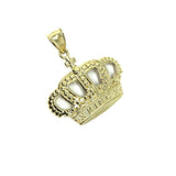 10K Yellow Gold King Crown Pendant RGP-007 - WORLDSTARBLING