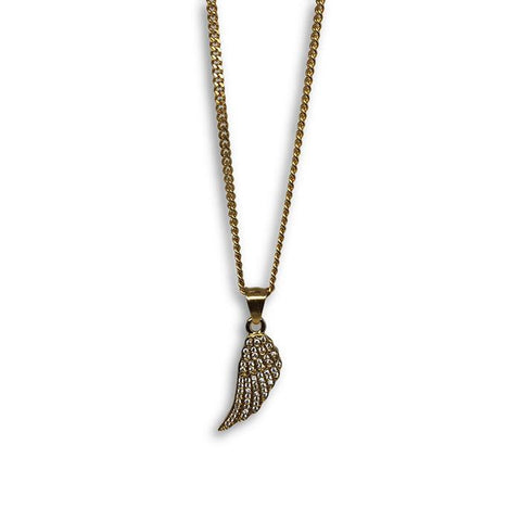 24IN 3MM ANGEL WINGS PENDANT WITH CHAIN STL_041 - WORLDSTARBLING