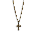 24IN 3MM CHAIN WITH CROSS PENDANT STL_049 - WORLDSTARBLING