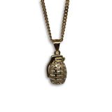 24IN 3MM GRENADE PENDANT WITH CHAIN STL_052 - WORLDSTARBLING