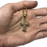 24IN 3MM CHAIN WITH CROSS PENDANT STL_053 - WORLDSTARBLING