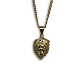 24IN 3MM LION PENDANT WITH CHAIN STL_055 - WORLDSTARBLING