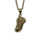24IN 3MM SNEAKER PENDANT WITH CHAIN STL_057 - WORLDSTARBLING