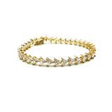 10K Yellow Gold Triangle Bracelet 5.7MM WBG-003 - WORLDSTARBLING