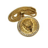 24in 3mm Rolo Chain With Lion Versatchi Pendant STL_036 - WORLDSTARBLING